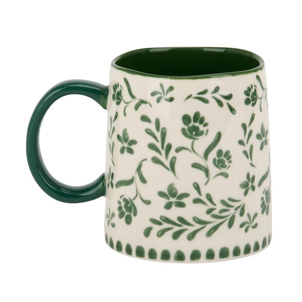 Hand-Painted Floral Mug