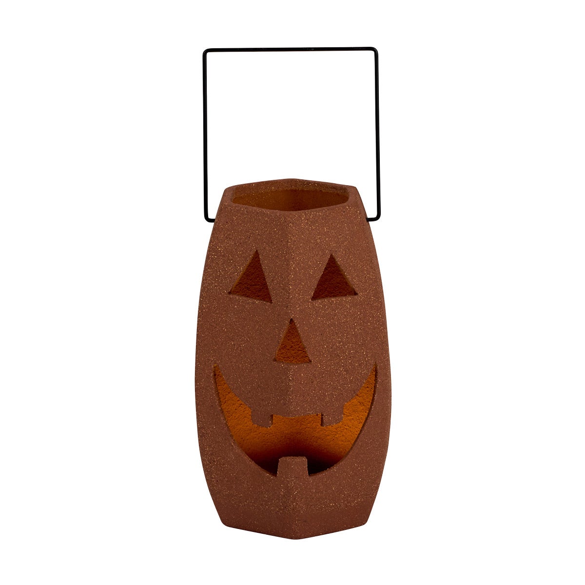 10IN Pmkn Led Terracotta Lantern Tan