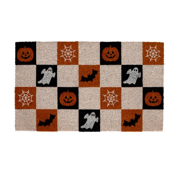 Checkered Icons Doormat