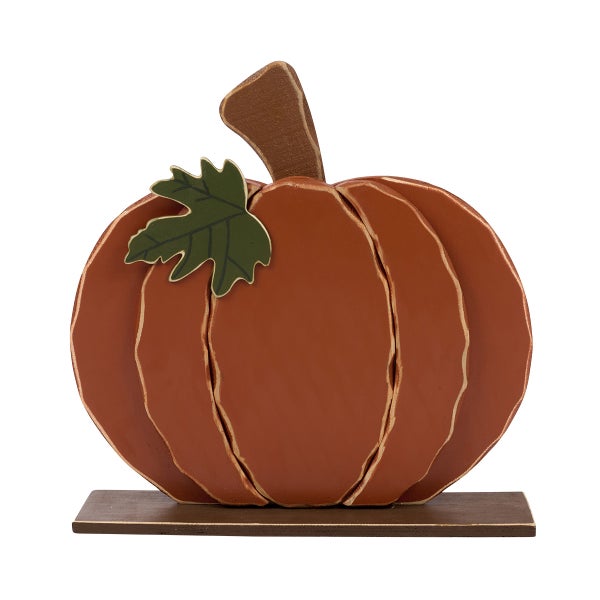 XL Orange Wood Porch Pumpkin