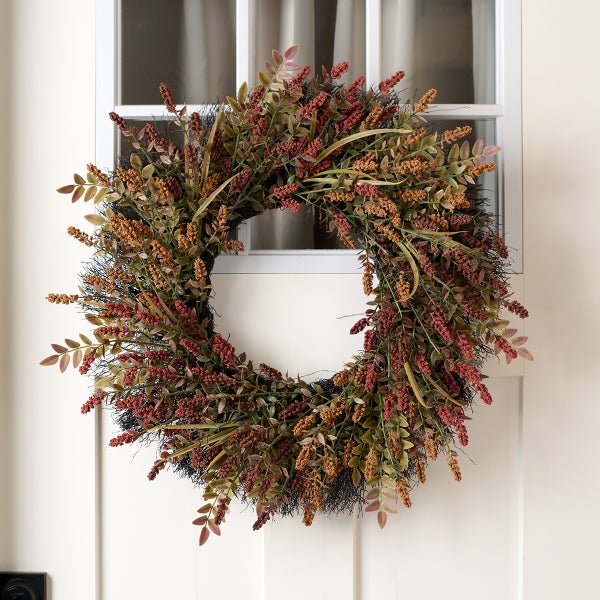 Tricolor Berry 24in Wreath