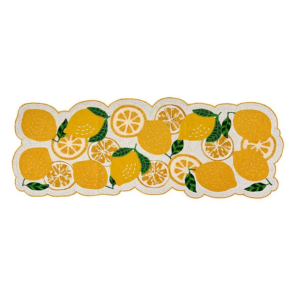 Beaded Lemon Table Runner