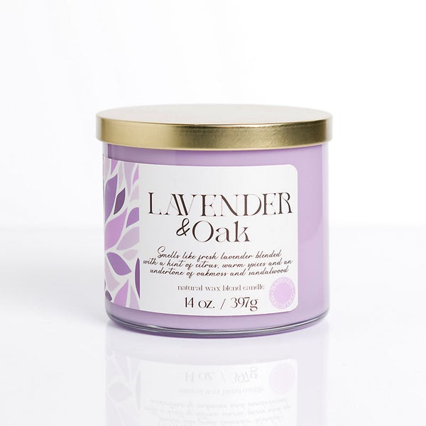Lavender & Oak 14 oz. 3-Wick Jar Candle