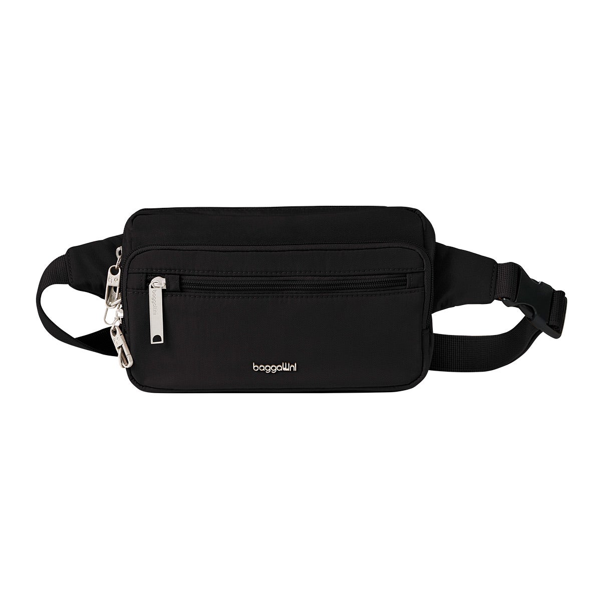 baggallini Securtex Classic Anti-Theft Belt Bag Sling Black