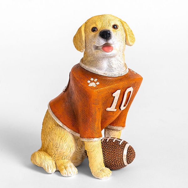 Golden Retriever Football Figurine