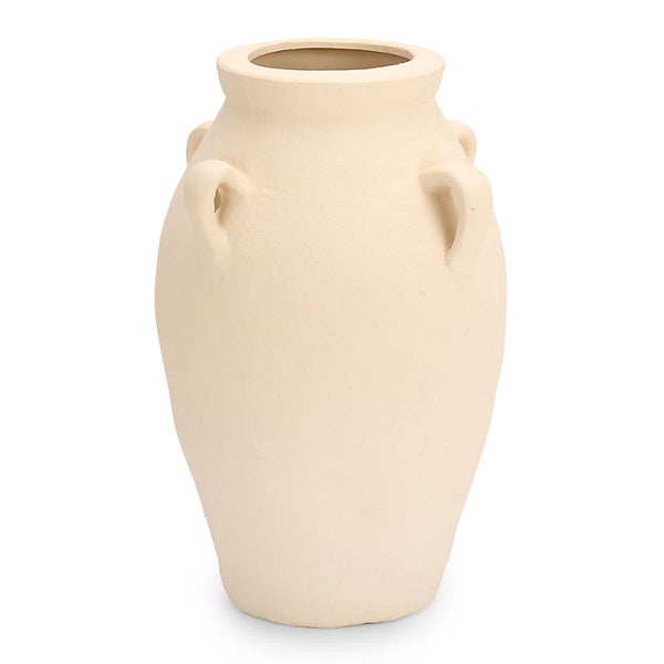 Cream 4-Handle Jug Vase