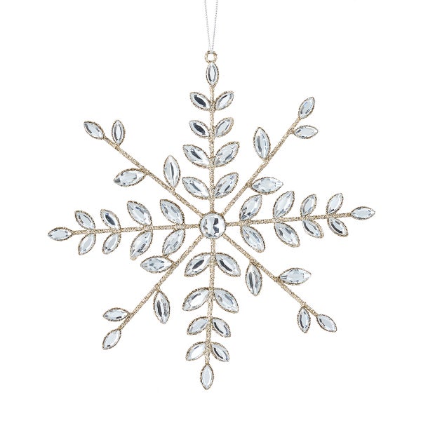 Jeweled Snowflake Christmas Ornament