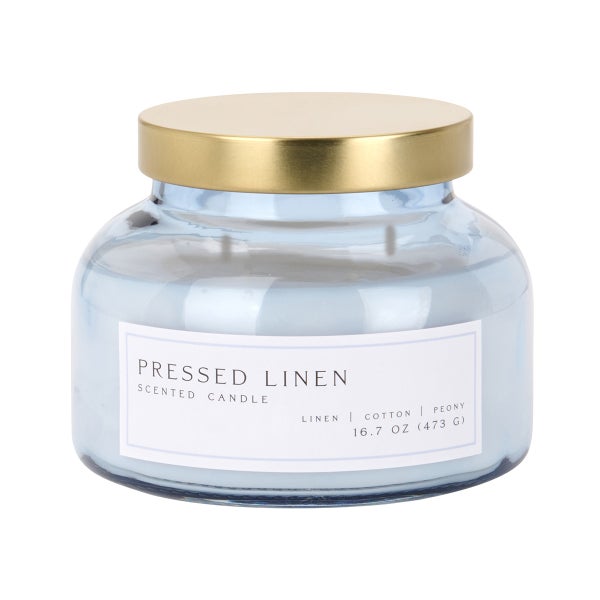 Pressed Linen 2-Wick Jar Candle