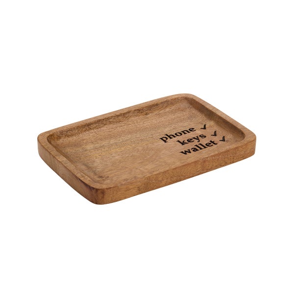 Phone Keys Wallet Wooden Tray
