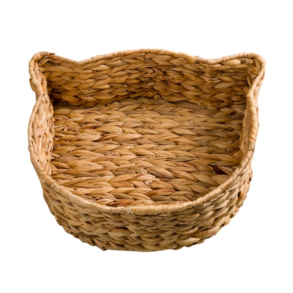 Cat Shaped Natural Hyacinth Basket
