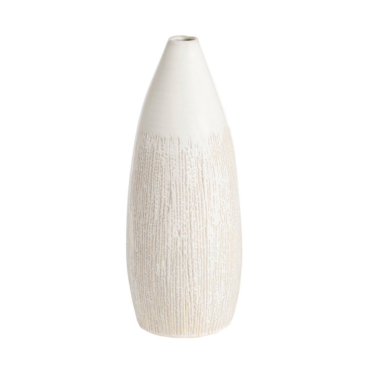 16IN Vase Ceramic Luca Cream
