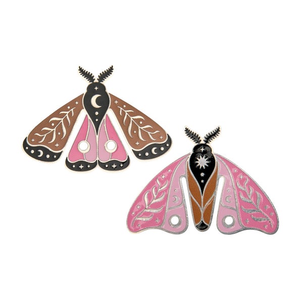 Metal Moth Bookmarks Set of 2