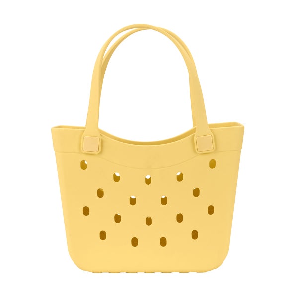 Medium Yellow Curve Carry-All Basket Tote