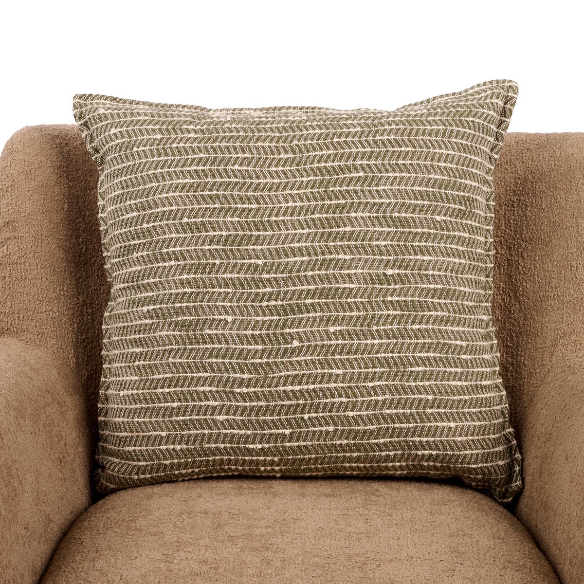 20X20 Pillow Chevron Piping Green