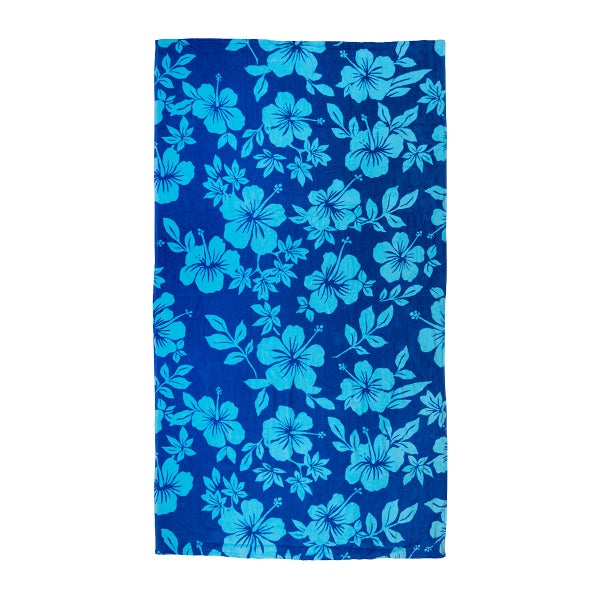 Blue Hibiscus Beach Towel