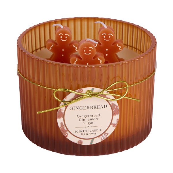 3D Gingerbread Men 12.7oz Jar Candle