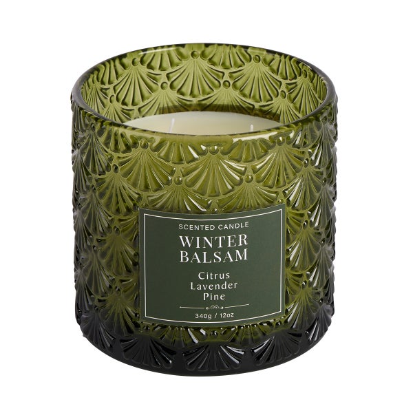 Winter Balsam 12oz Candle Jar Textured