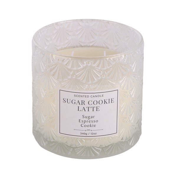 Sugar Cookie Latte 12oz Textured Candle Jar