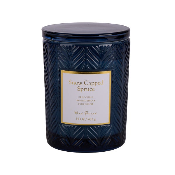 Snow Capped Spruce Embossed 15.2oz Jar Candle