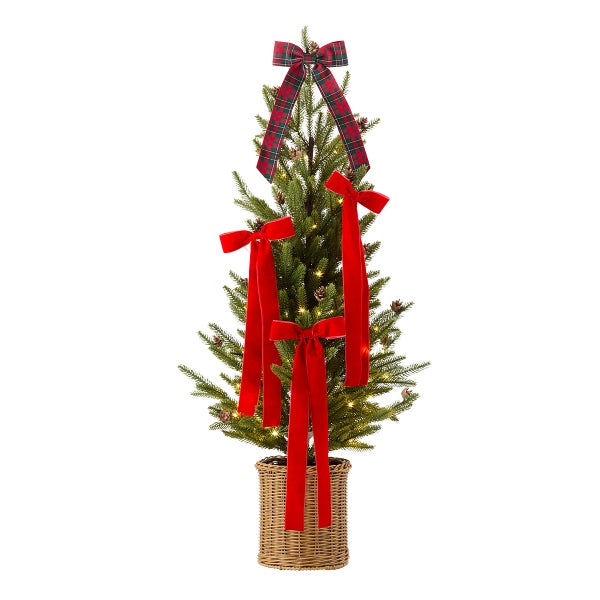 UV 3.5ft UV Prelit Tree in Basket