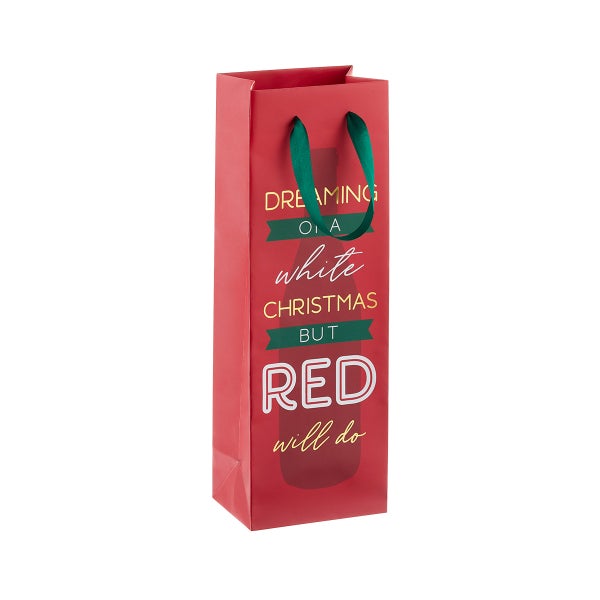 Design Design Red Will Do Bottle Gift Bag