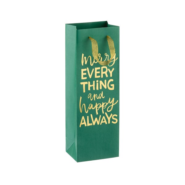 Design Design Merry and Happy Bottle Gift Bag
