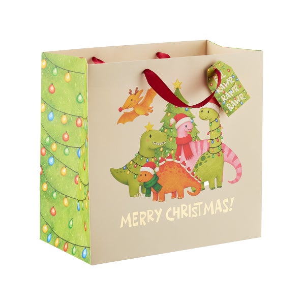 Dino Christmas Gift Bag