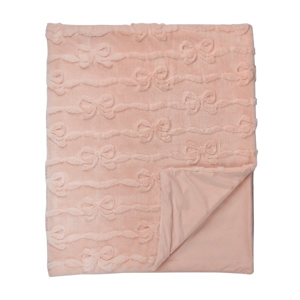 Pink Dimensional Bows Throw