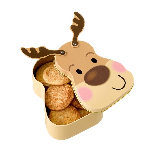 Reindeer Moving Antlers Tin