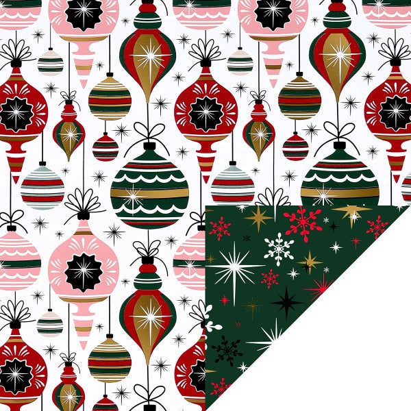 Reversible Ornament Gift Wrap