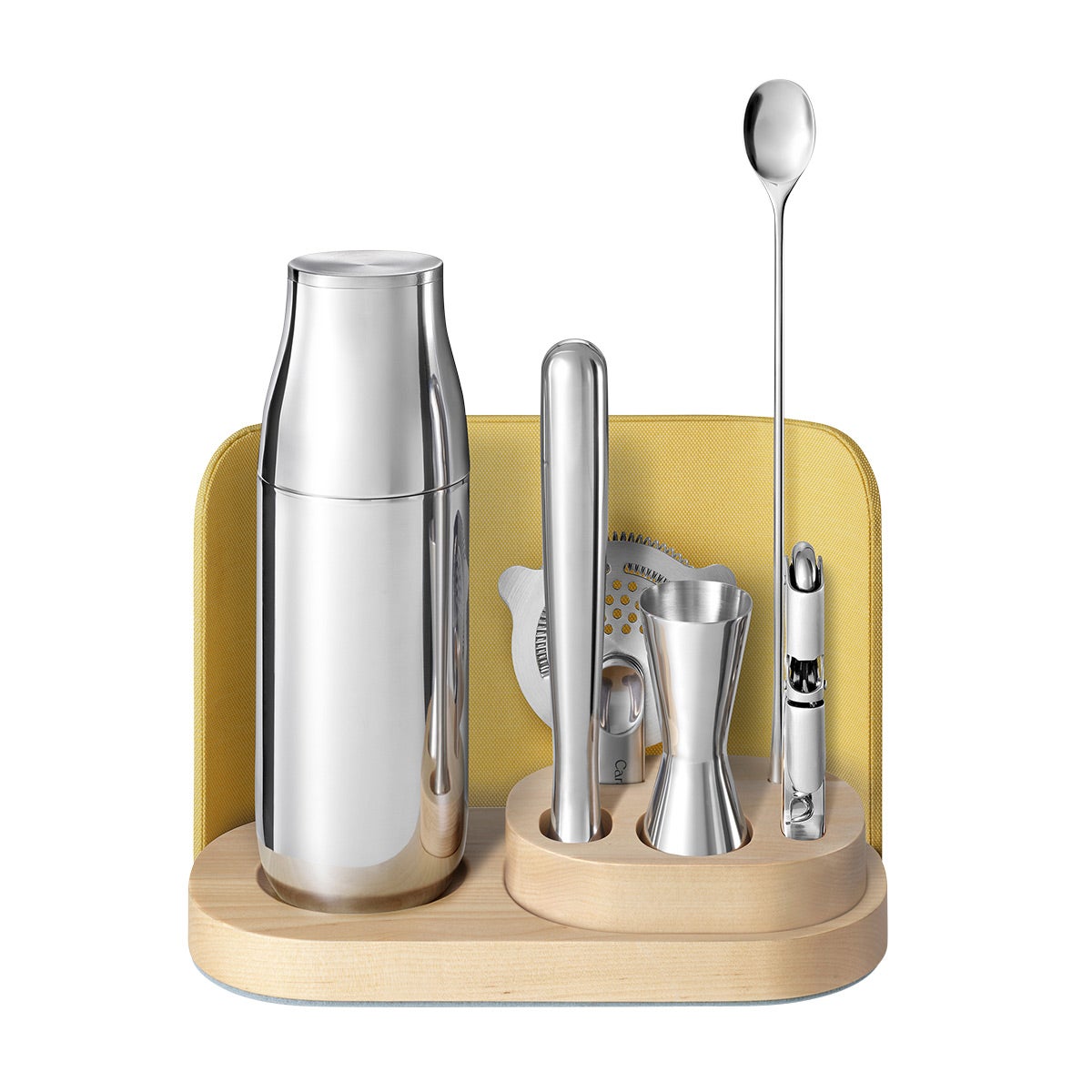 Caraway Home 6pc Bar Set with Storage Yellow