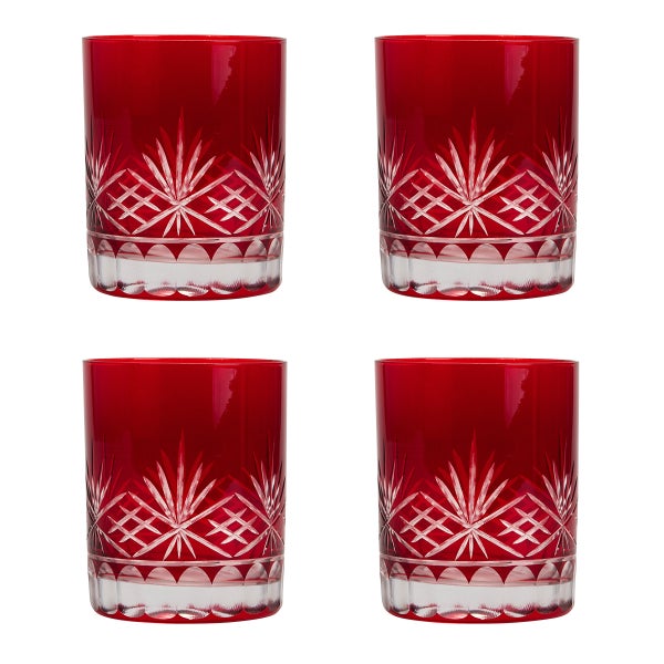 Vintage Glass Tumbler Set of 4