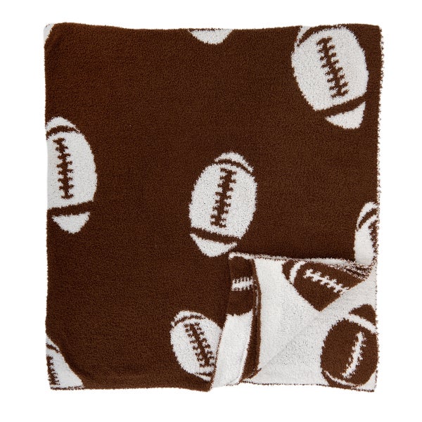Football Cloud Knit Throw Blanket