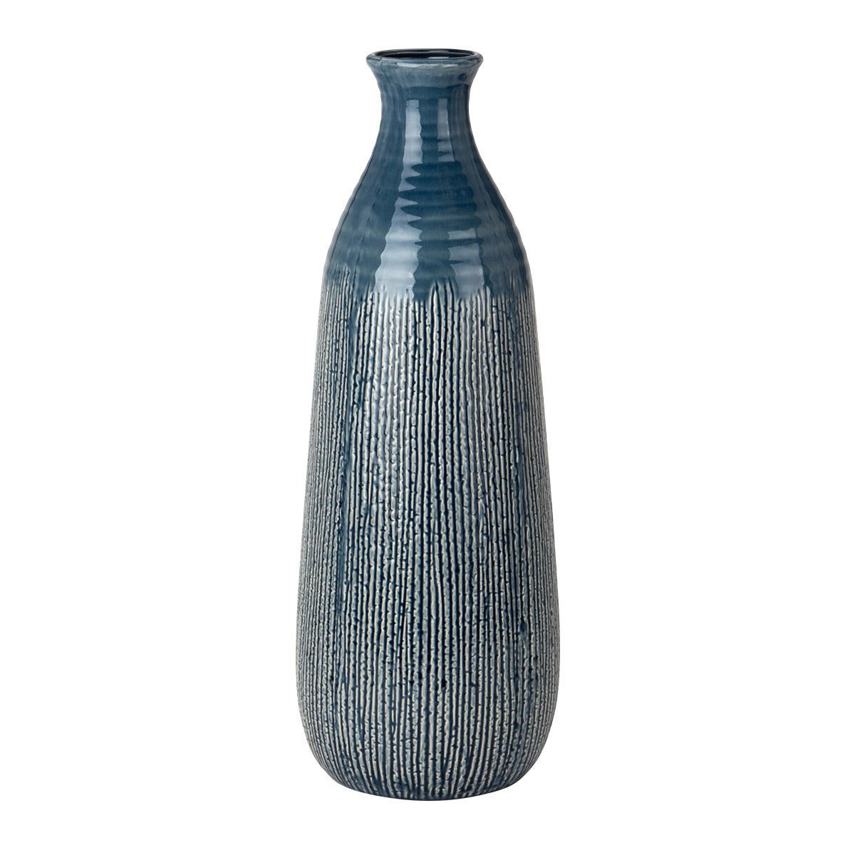 24IN Vase Luca Ceramic Navy