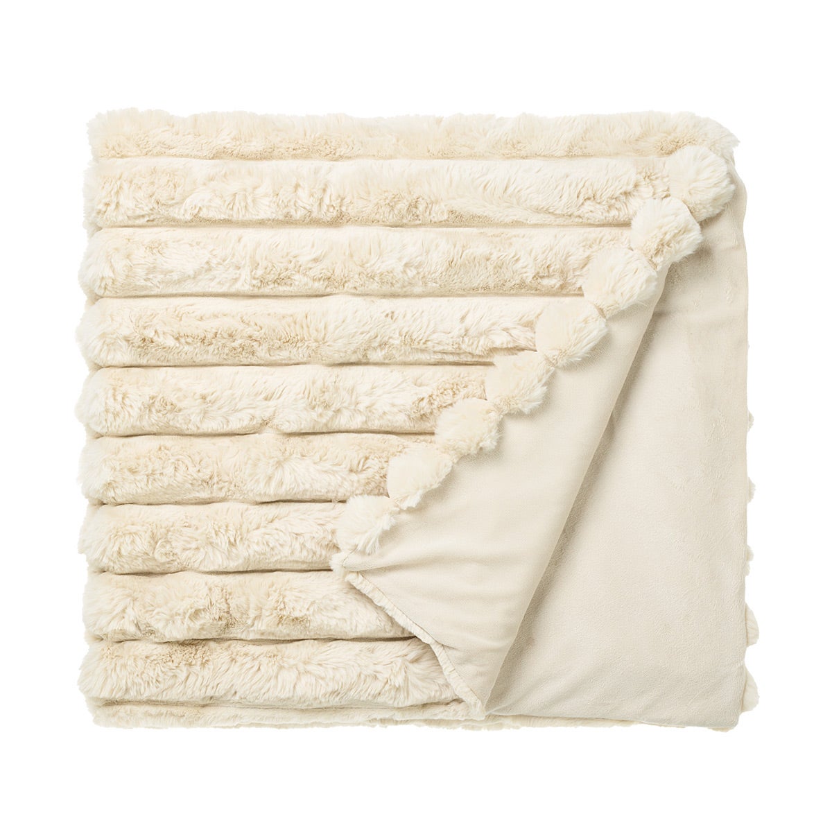 50X70 Throw Channel Fur Ivory