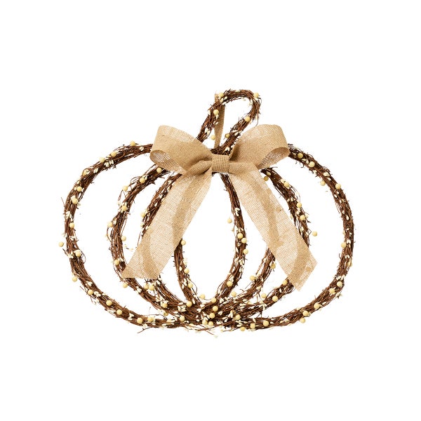 Pumpkin Shaped 24in Wreath