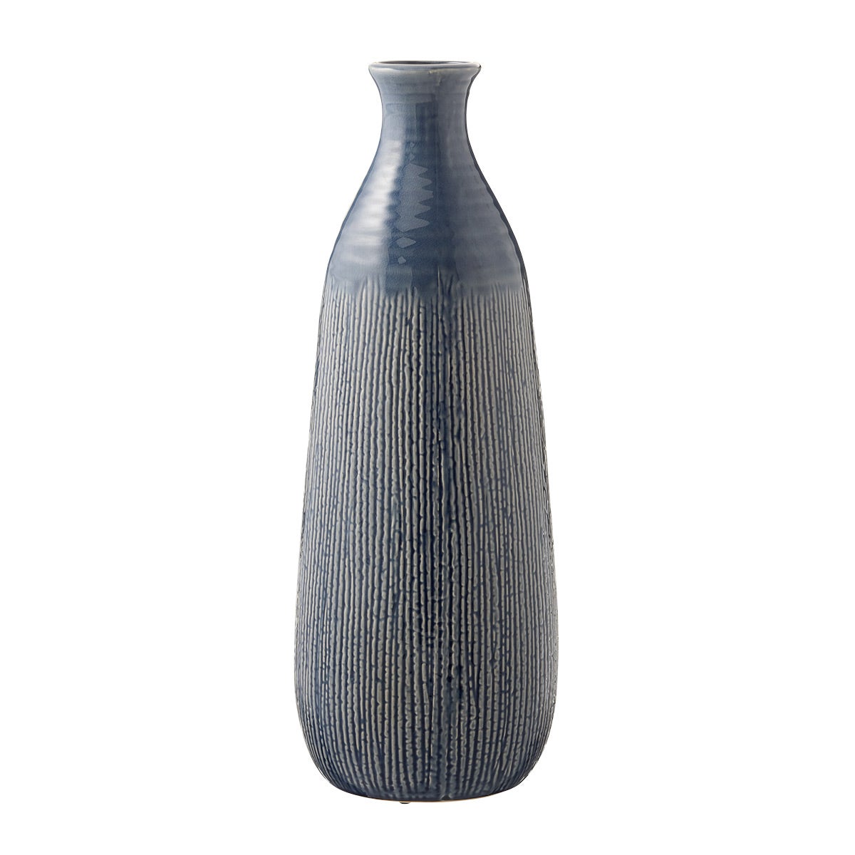 24IN Vase Luca Ceramic Navy