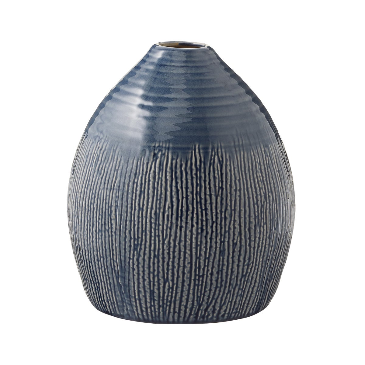 12IN Vase Luca Ceramic Navy