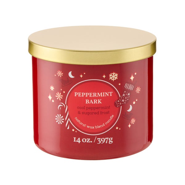Peppermint Bark 3-Wick 14oz Jar Candle