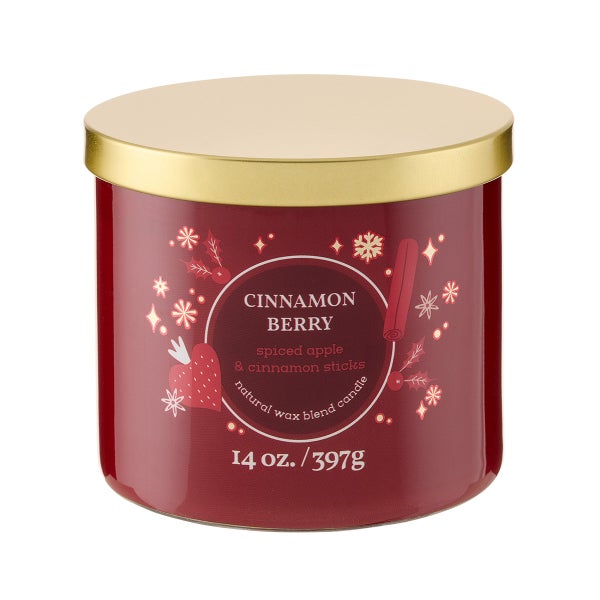Cinnamon Berry 3-Wick 14oz Jar Candle