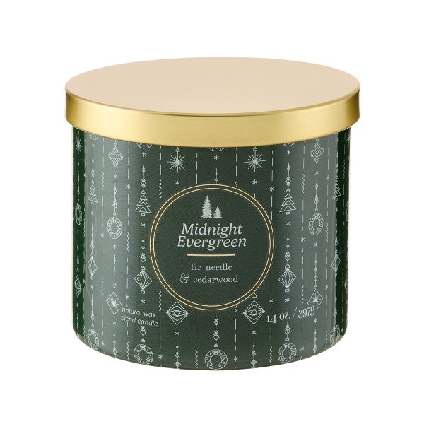 Midnight Evergreen 3-Wick 14oz Jar Candle