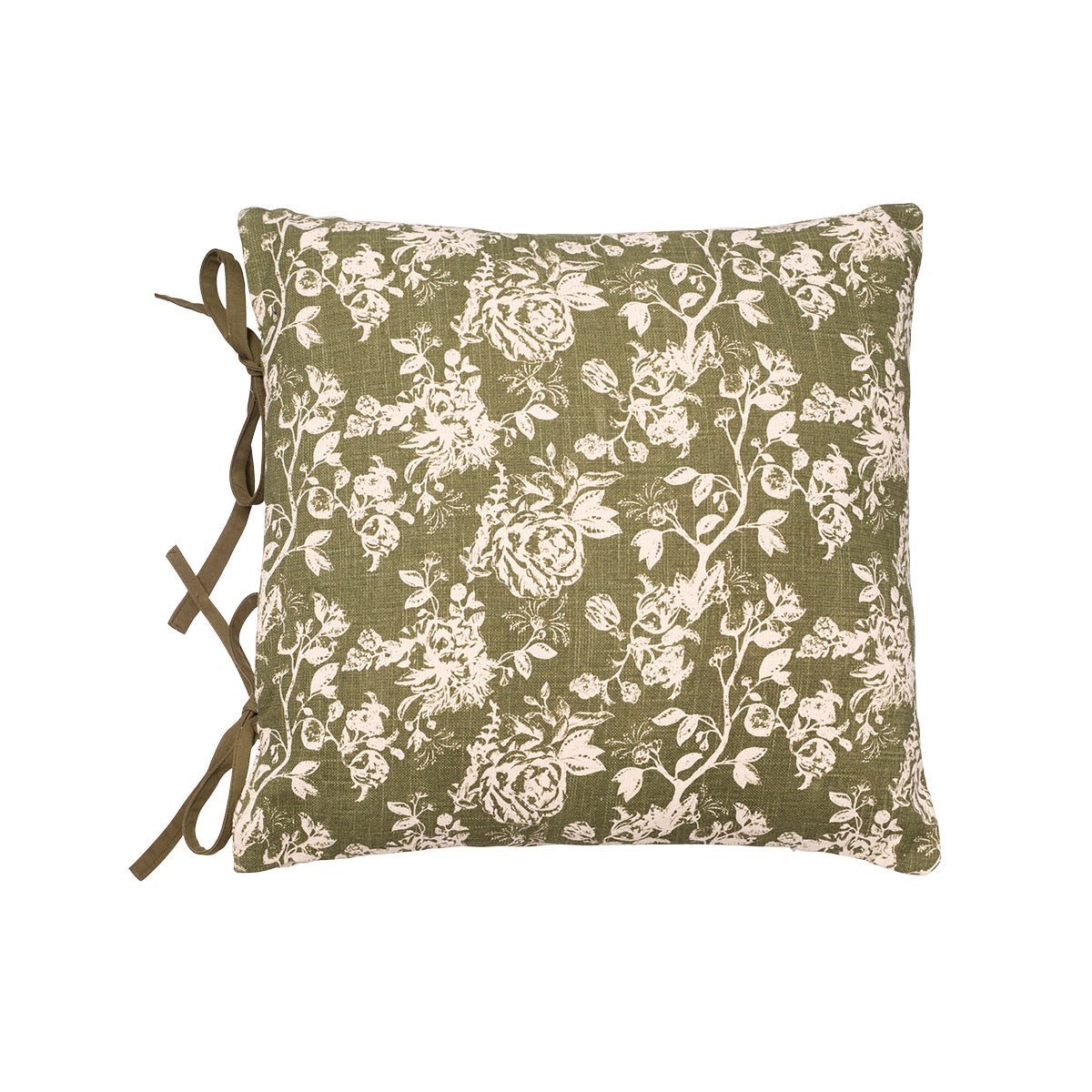 20X20 PILLOW ROSE TOILE BOW Green