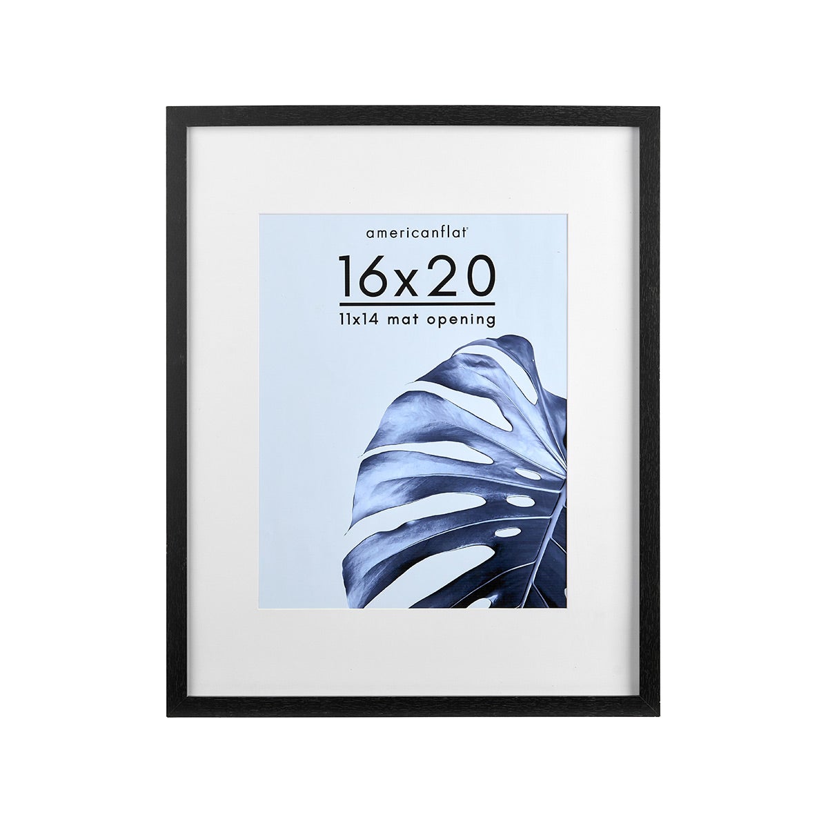 16X20 FRAME MATTED RECT Black