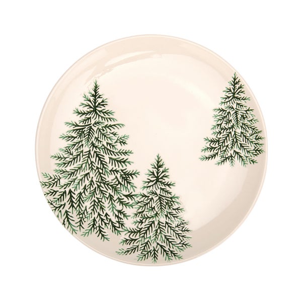 Debossed Evergreen Trees Salad Plate