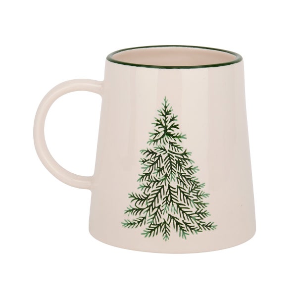Debossed Evergreen Trees Mug