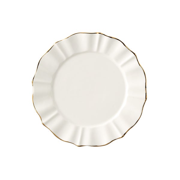 Heirloom Gold Rim Scalloped Salad Plate