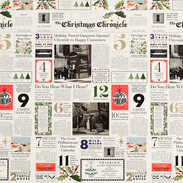 Amelin Archive Christmas Chronicle Gift Wrap