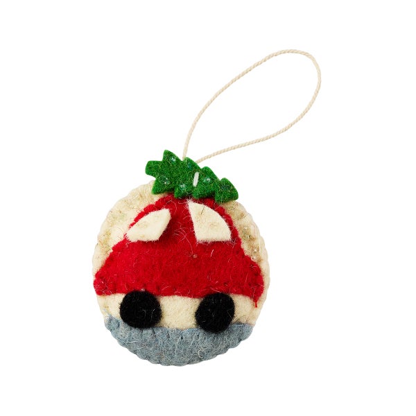 Felt Car with Tree Tie-On