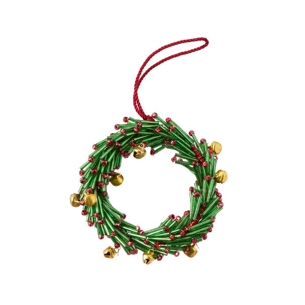 Beaded Wreath Tie-On