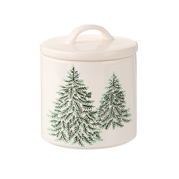 Evergreen Trees Vanity Jar